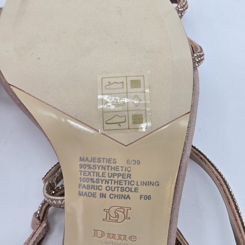 Dune London Majesty Rose Gold Rhinestone Kitten Heel Sz 8 39EU NEW Glam Wedding - Picture 9 of 11